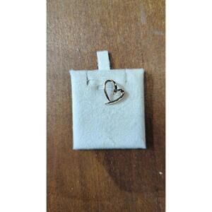 10KT Yellow Gold Heart Shaped Pendant W/ Diamonds